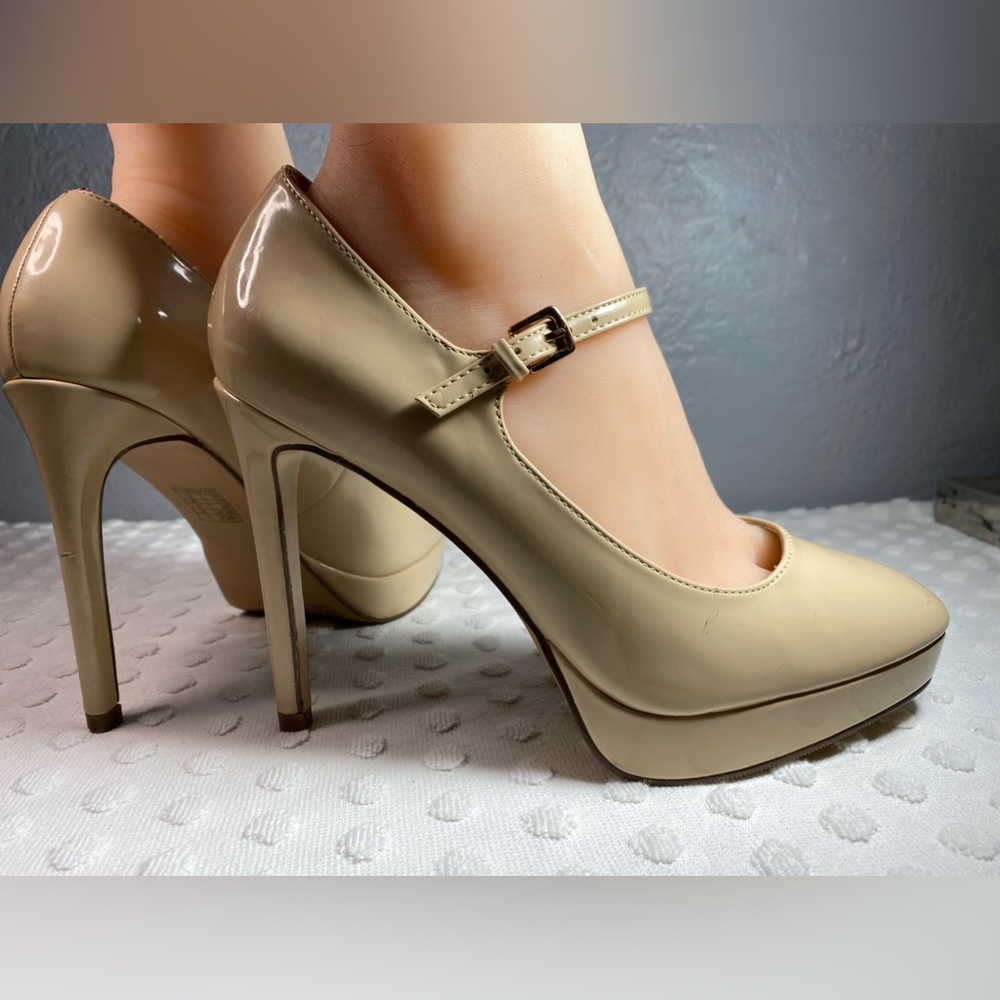 Forever 21 Nude Patent Platform Mary Jane